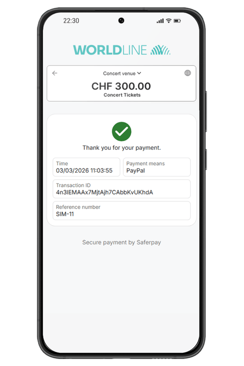 Receive payment confirmation