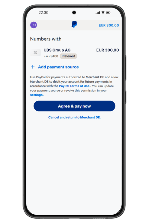 Pay and save payment method
