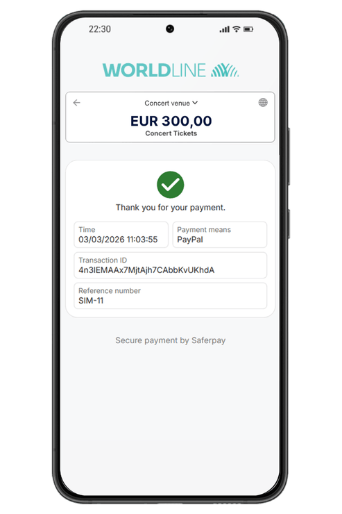 Receive payment confirmation