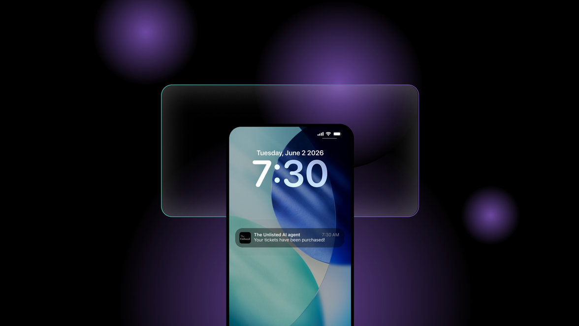mobile phone screen agentic notification