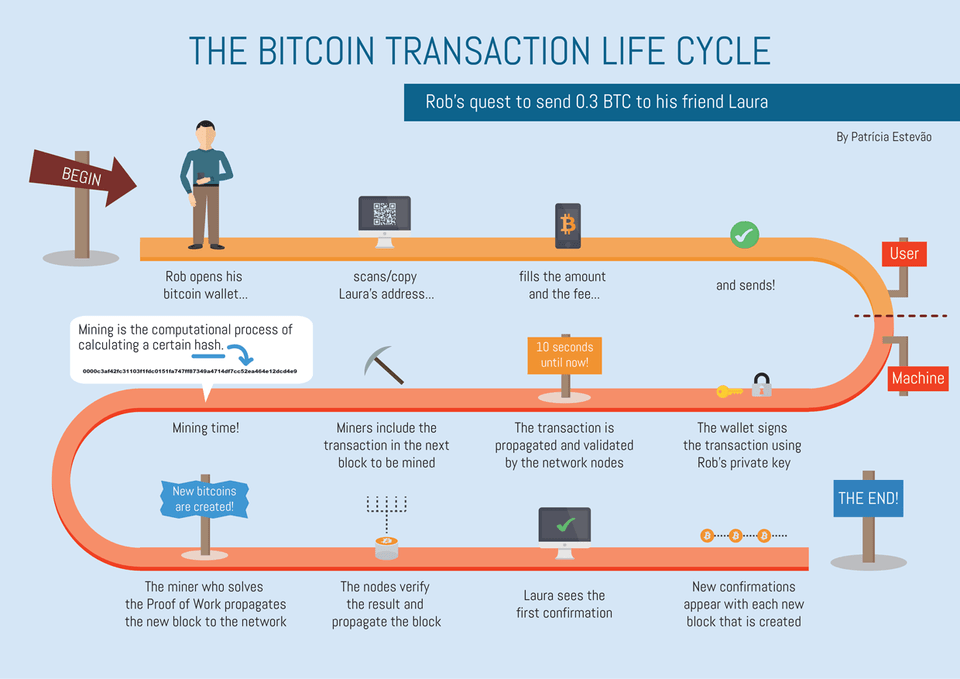 the bitcoin transaction life cycle schema