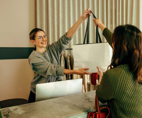 A woman in a store