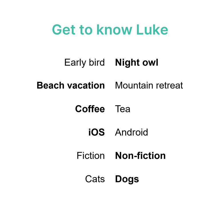 Get to know Luke