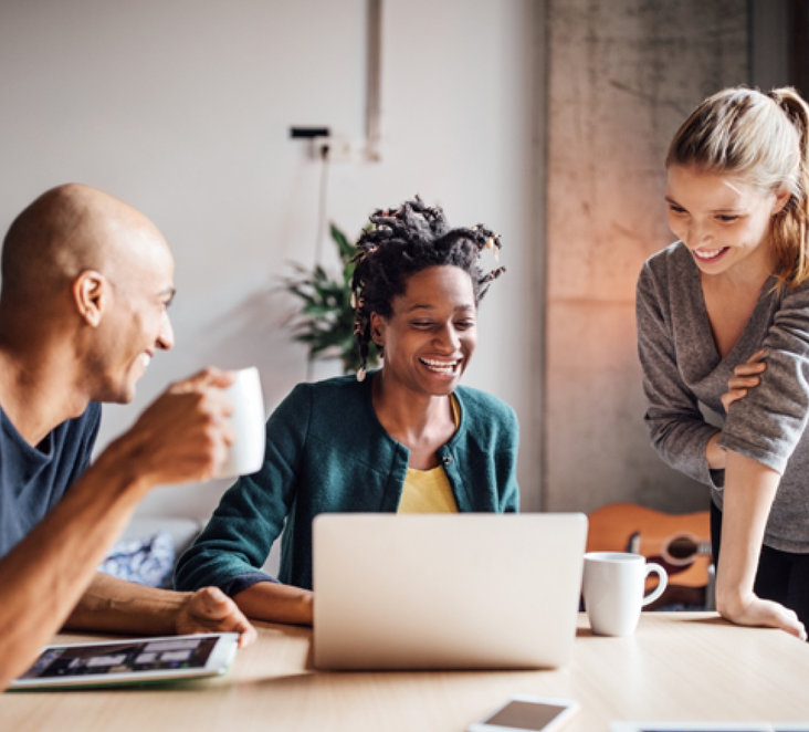 colleagues brainstorming in the workplace