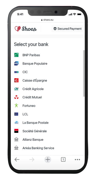 bank account payment on mobile phone