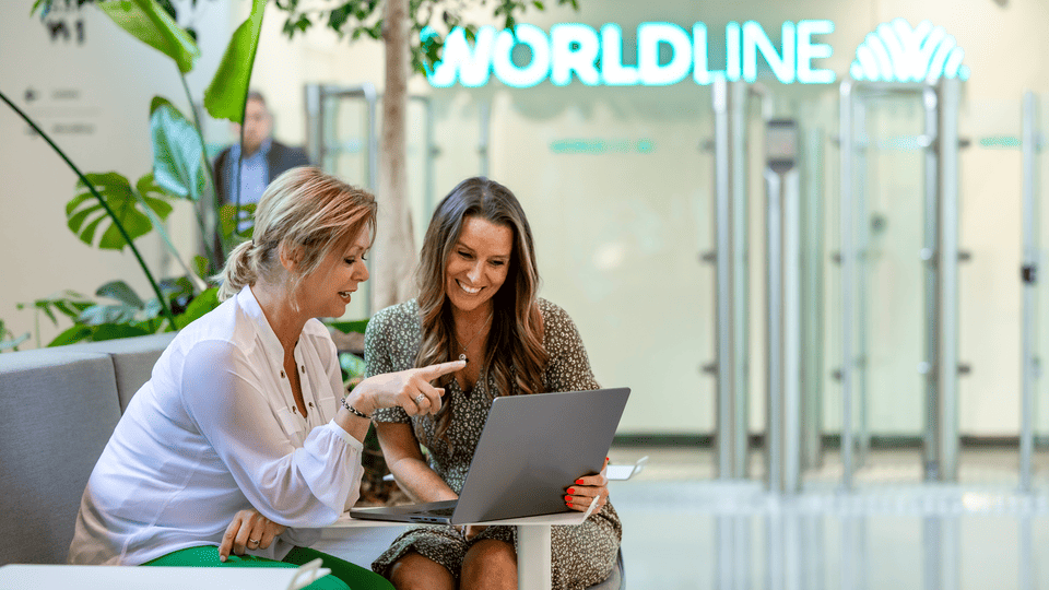 Happy coworkers at Worldline