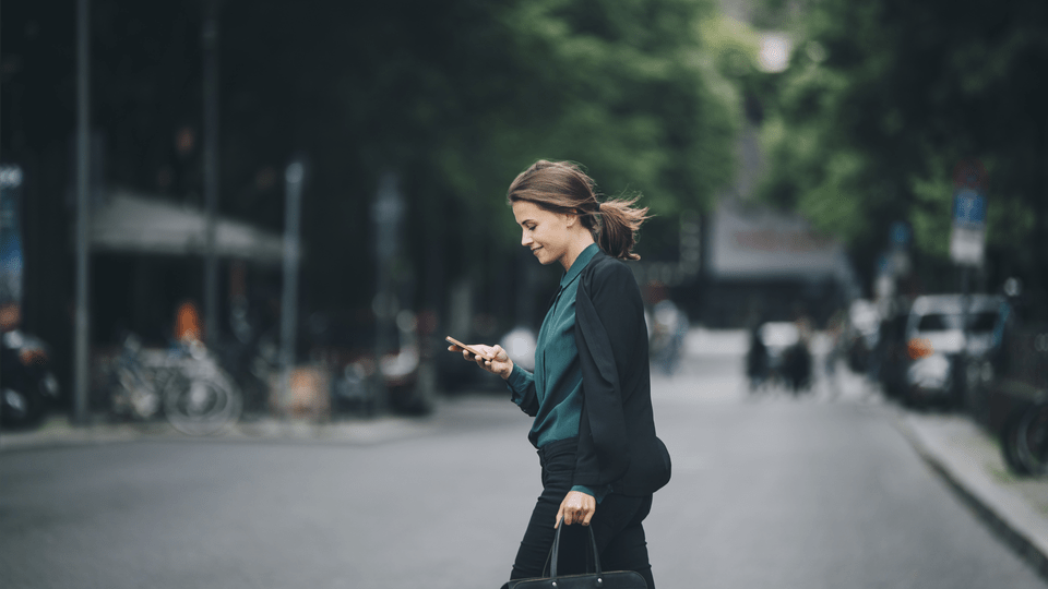 woman with a smartphone
