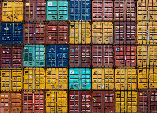 stacks of containers