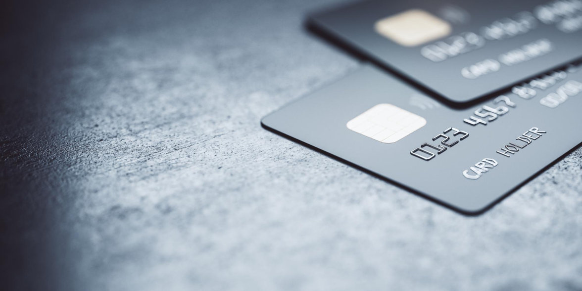 Payment Cards laying on table
