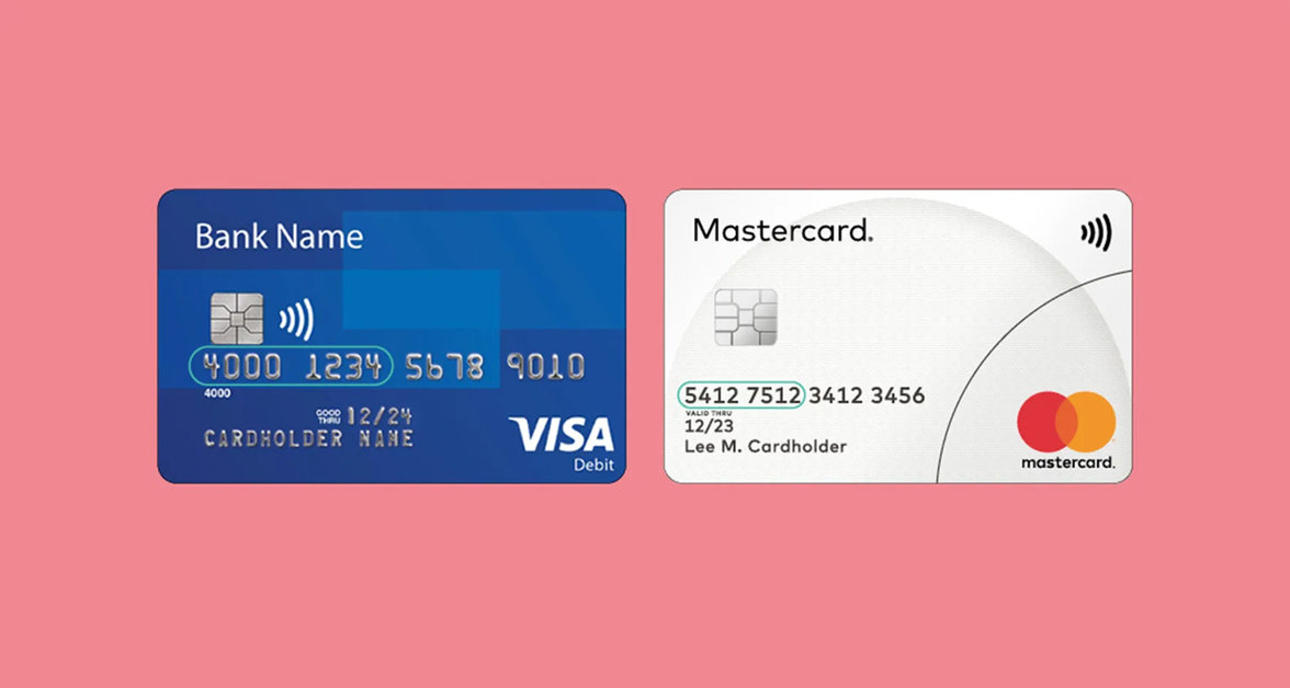 image of a VISA card and Mastercard