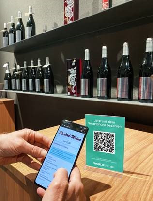 Person scanning the QR code