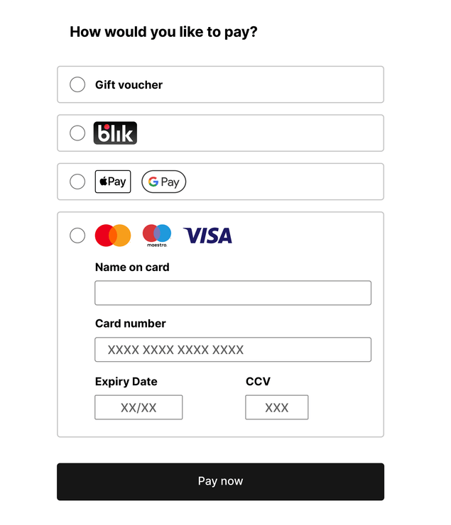 Worldline Payment Screen